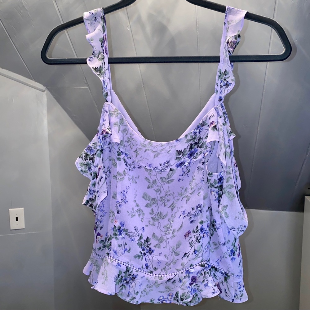 OASIS Ditsy Ruffle Cami Top - Picture 8 of 8
